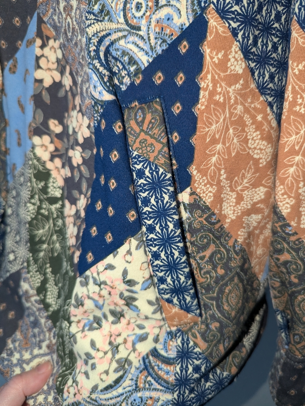 XXL Cleo + Wolf Patchwork Printed Shacket - image 4